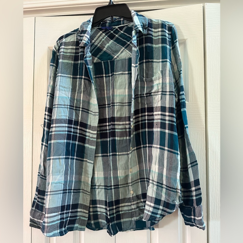Aeropostale blue flannel shirt